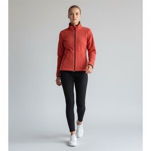 Nike Women’s Fleece Warmup Sweatshirt Jacket, Full Zip, Size Small, Red